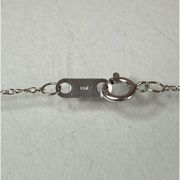 14K WHITE GOLD chain necklace 18” REAL GOLD - Picture 9 of 10